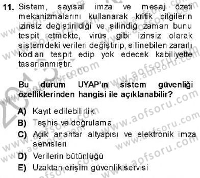 Ulusal Yargı Ağı Projesi 1 Dersi 2013 - 2014 Yılı (Vize) Ara Sınav Soruları 11. Soru