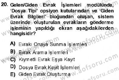 Ulusal Yargı Ağı Projesi 1 Dersi 2013 - 2014 Yılı (Vize) Ara Sınav Soruları 20. Soru
