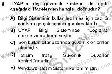 Ulusal Yargı Ağı Projesi 1 Dersi 2013 - 2014 Yılı (Final) Dönem Sonu Sınav Soruları 6. Soru