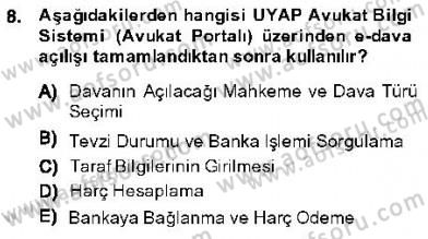 Ulusal Yargı Ağı Projesi 1 Dersi 2013 - 2014 Yılı (Final) Dönem Sonu Sınav Soruları 8. Soru