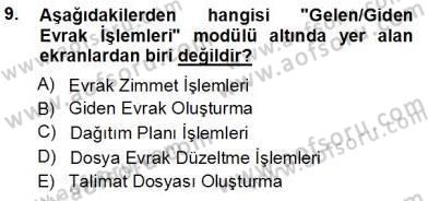 Ulusal Yargı Ağı Projesi 1 Dersi 2013 - 2014 Yılı Tek Ders Sınav Soruları 9. Soru