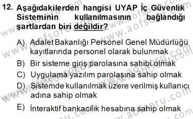 Ulusal Yargı Ağı Projesi 1 Dersi 2014 - 2015 Yılı (Vize) Ara Sınav Soruları 12. Soru