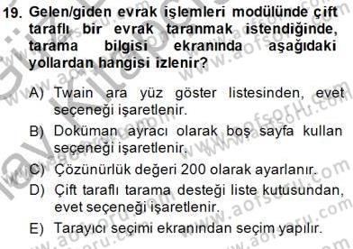 Ulusal Yargı Ağı Projesi 1 Dersi 2014 - 2015 Yılı (Vize) Ara Sınav Soruları 19. Soru