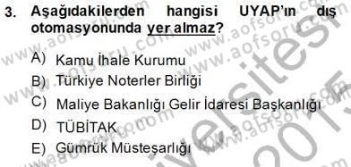 Ulusal Yargı Ağı Projesi 1 Dersi 2014 - 2015 Yılı (Vize) Ara Sınav Soruları 3. Soru