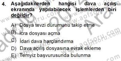 Ulusal Yargı Ağı Projesi 1 Dersi 2014 - 2015 Yılı (Vize) Ara Sınav Soruları 4. Soru