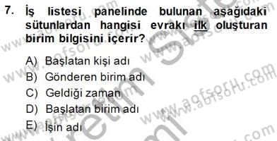 Ulusal Yargı Ağı Projesi 1 Dersi 2014 - 2015 Yılı (Vize) Ara Sınav Soruları 7. Soru