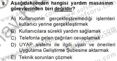 Ulusal Yargı Ağı Projesi 1 Dersi 2014 - 2015 Yılı (Vize) Ara Sınav Soruları 9. Soru
