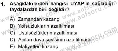 Ulusal Yargı Ağı Projesi 1 Dersi 2014 - 2015 Yılı (Final) Dönem Sonu Sınav Soruları 1. Soru