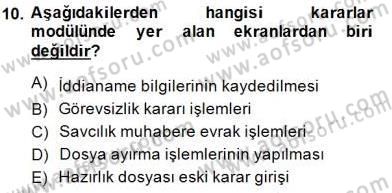 Ulusal Yargı Ağı Projesi 1 Dersi 2014 - 2015 Yılı (Final) Dönem Sonu Sınav Soruları 10. Soru