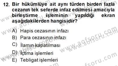 Ulusal Yargı Ağı Projesi 1 Dersi 2014 - 2015 Yılı (Final) Dönem Sonu Sınav Soruları 12. Soru