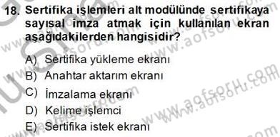 Ulusal Yargı Ağı Projesi 1 Dersi 2014 - 2015 Yılı (Final) Dönem Sonu Sınav Soruları 18. Soru
