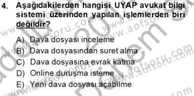 Ulusal Yargı Ağı Projesi 1 Dersi 2014 - 2015 Yılı (Final) Dönem Sonu Sınav Soruları 4. Soru