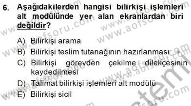 Ulusal Yargı Ağı Projesi 1 Dersi 2014 - 2015 Yılı (Final) Dönem Sonu Sınav Soruları 6. Soru