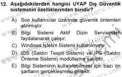 Ulusal Yargı Ağı Projesi 1 Dersi 2015 - 2016 Yılı (Vize) Ara Sınav Soruları 12. Soru