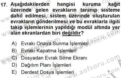Ulusal Yargı Ağı Projesi 1 Dersi 2015 - 2016 Yılı (Vize) Ara Sınav Soruları 17. Soru