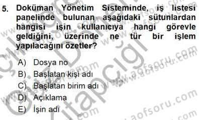 Ulusal Yargı Ağı Projesi 1 Dersi 2015 - 2016 Yılı (Vize) Ara Sınav Soruları 5. Soru