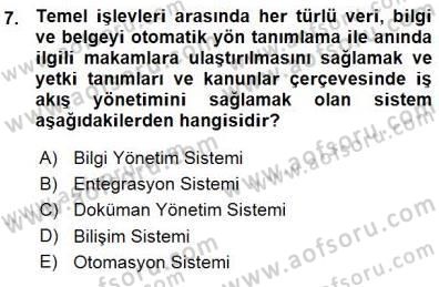 Ulusal Yargı Ağı Projesi 1 Dersi 2015 - 2016 Yılı (Vize) Ara Sınav Soruları 7. Soru