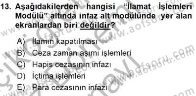 Ulusal Yargı Ağı Projesi 1 Dersi 2015 - 2016 Yılı (Final) Dönem Sonu Sınav Soruları 13. Soru