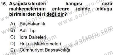 Ulusal Yargı Ağı Projesi 1 Dersi 2015 - 2016 Yılı (Final) Dönem Sonu Sınav Soruları 16. Soru