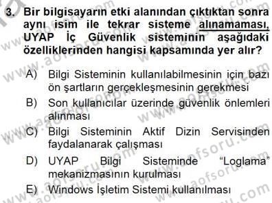 Ulusal Yargı Ağı Projesi 1 Dersi 2015 - 2016 Yılı (Final) Dönem Sonu Sınav Soruları 3. Soru