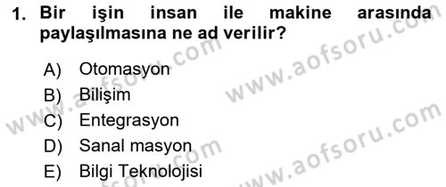 Ulusal Yargı Ağı Projesi 1 Dersi 2015 - 2016 Yılı Tek Ders Sınav Soruları 1. Soru