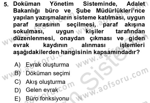 Ulusal Yargı Ağı Projesi 1 Dersi 2016 - 2017 Yılı (Vize) Ara Sınav Soruları 5. Soru