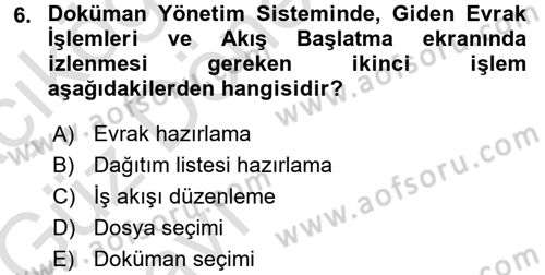 Ulusal Yargı Ağı Projesi 1 Dersi 2016 - 2017 Yılı (Vize) Ara Sınav Soruları 6. Soru