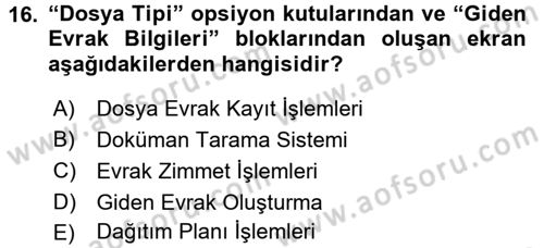 Ulusal Yargı Ağı Projesi 1 Dersi 2016 - 2017 Yılı (Final) Dönem Sonu Sınav Soruları 16. Soru