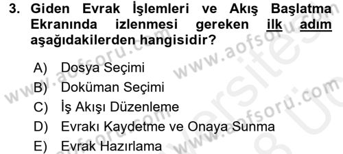 Ulusal Yargı Ağı Projesi 1 Dersi 2017 - 2018 Yılı 3 Ders Sınav Soruları 3. Soru