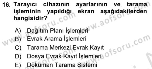 Ulusal Yargı Ağı Projesi 1 Dersi 2018 - 2019 Yılı 3 Ders Sınav Soruları 16. Soru