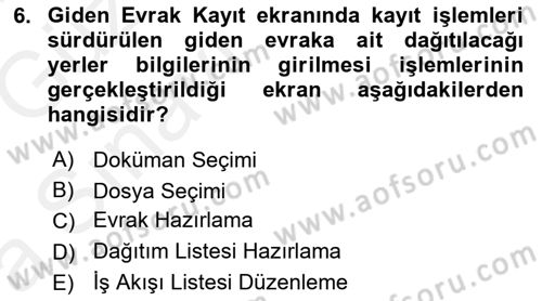 Ulusal Yargı Ağı Projesi 1 Dersi 2018 - 2019 Yılı (Vize) Ara Sınav Soruları 6. Soru
