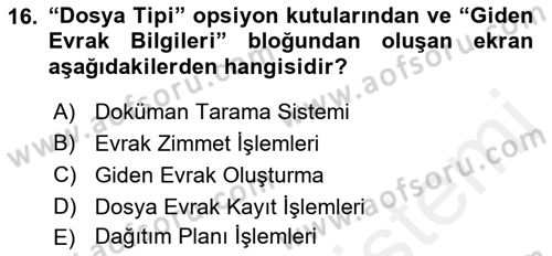 Ulusal Yargı Ağı Projesi 1 Dersi 2018 - 2019 Yılı (Final) Dönem Sonu Sınav Soruları 16. Soru