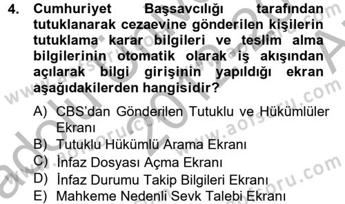 Ulusal Yargı Ağı Projesi 2 Dersi 2012 - 2013 Yılı (Vize) Ara Sınav Soruları 4. Soru