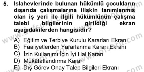 Ulusal Yargı Ağı Projesi 2 Dersi 2012 - 2013 Yılı (Vize) Ara Sınav Soruları 5. Soru