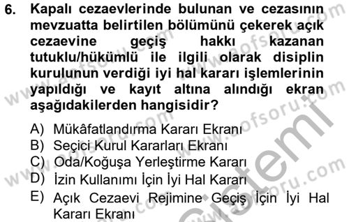 Ulusal Yargı Ağı Projesi 2 Dersi 2012 - 2013 Yılı (Vize) Ara Sınav Soruları 6. Soru