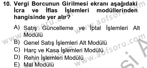 Ulusal Yargı Ağı Projesi 2 Dersi 2012 - 2013 Yılı (Final) Dönem Sonu Sınav Soruları 10. Soru