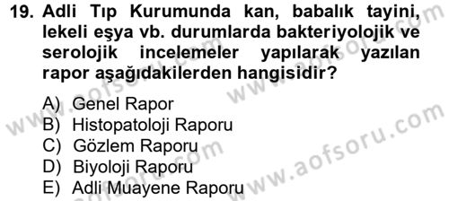 Ulusal Yargı Ağı Projesi 2 Dersi 2012 - 2013 Yılı (Final) Dönem Sonu Sınav Soruları 19. Soru