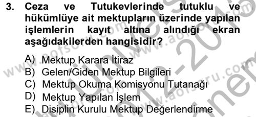 Ulusal Yargı Ağı Projesi 2 Dersi 2012 - 2013 Yılı (Final) Dönem Sonu Sınav Soruları 3. Soru