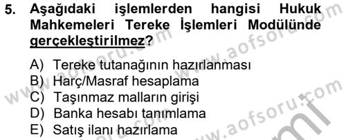 Ulusal Yargı Ağı Projesi 2 Dersi 2012 - 2013 Yılı (Final) Dönem Sonu Sınav Soruları 5. Soru