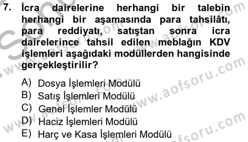 Ulusal Yargı Ağı Projesi 2 Dersi 2012 - 2013 Yılı (Final) Dönem Sonu Sınav Soruları 7. Soru