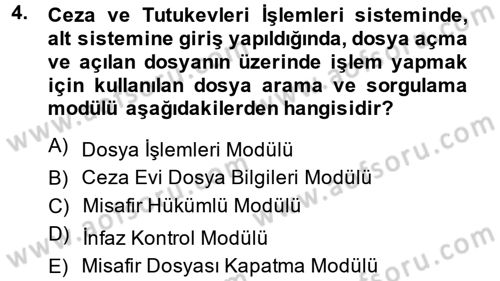 Ulusal Yargı Ağı Projesi 2 Dersi 2013 - 2014 Yılı (Vize) Ara Sınav Soruları 4. Soru