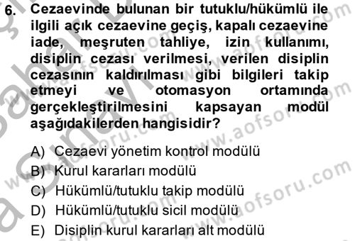 Ulusal Yargı Ağı Projesi 2 Dersi 2013 - 2014 Yılı (Vize) Ara Sınav Soruları 6. Soru