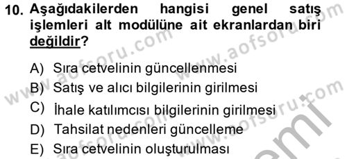 Ulusal Yargı Ağı Projesi 2 Dersi 2013 - 2014 Yılı (Final) Dönem Sonu Sınav Soruları 10. Soru