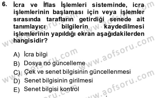 Ulusal Yargı Ağı Projesi 2 Dersi 2013 - 2014 Yılı (Final) Dönem Sonu Sınav Soruları 6. Soru