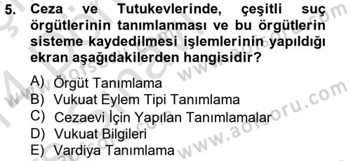 Ulusal Yargı Ağı Projesi 2 Dersi 2013 - 2014 Yılı Tek Ders Sınav Soruları 5. Soru