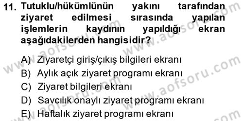 Ulusal Yargı Ağı Projesi 2 Dersi 2014 - 2015 Yılı (Vize) Ara Sınav Soruları 11. Soru