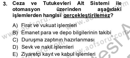 Ulusal Yargı Ağı Projesi 2 Dersi 2014 - 2015 Yılı (Vize) Ara Sınav Soruları 3. Soru