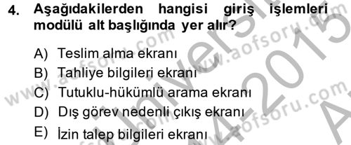 Ulusal Yargı Ağı Projesi 2 Dersi 2014 - 2015 Yılı (Vize) Ara Sınav Soruları 4. Soru