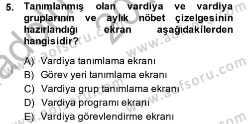 Ulusal Yargı Ağı Projesi 2 Dersi 2014 - 2015 Yılı (Vize) Ara Sınav Soruları 5. Soru