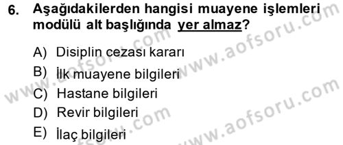 Ulusal Yargı Ağı Projesi 2 Dersi 2014 - 2015 Yılı (Vize) Ara Sınav Soruları 6. Soru